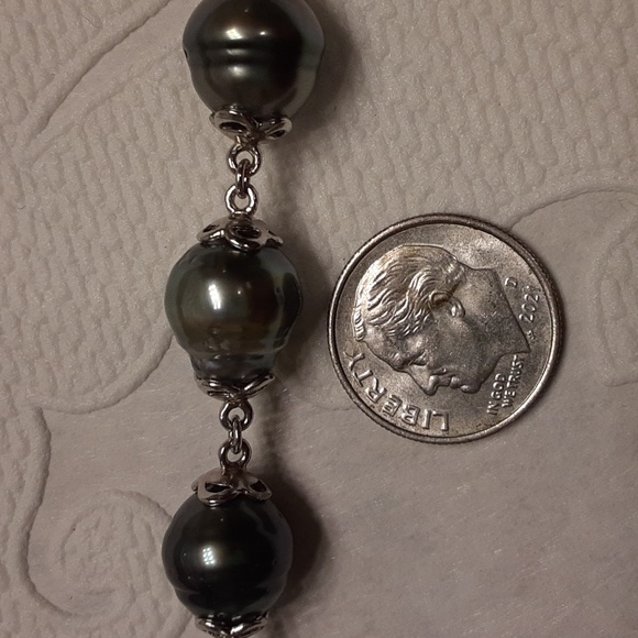 925 Tahitian Pearl Necklace. FIRM. - Picture 7 of 17